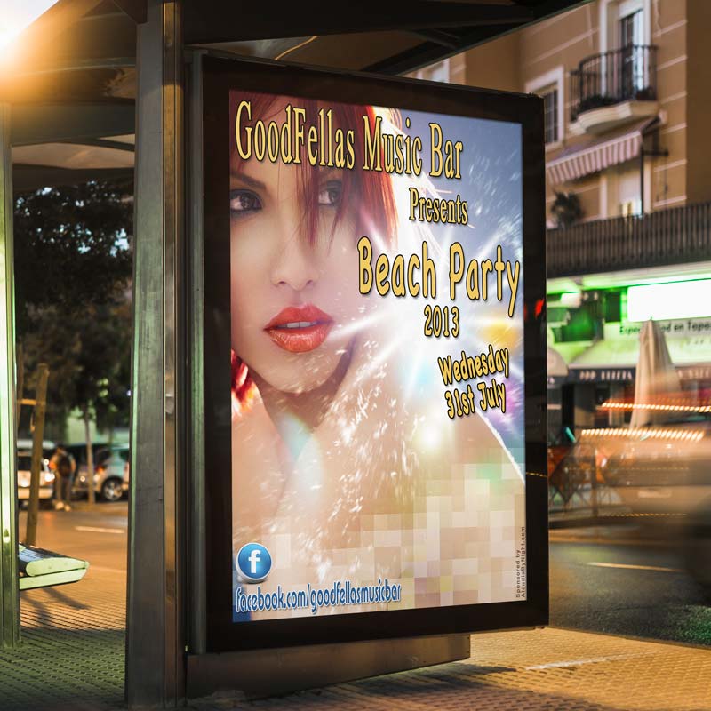 Nightlife marketing materials for GoodFellas